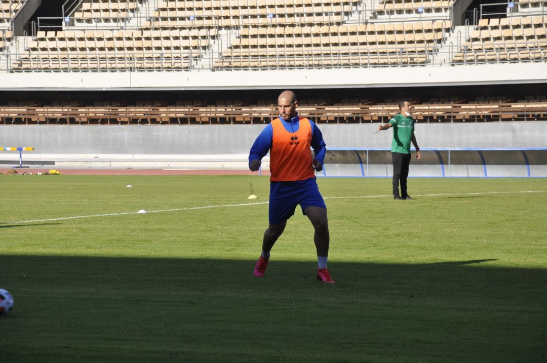 Antonio Sánchez durante un entrenamiento en Chapín