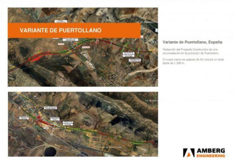 Documentos del Proyecto de la Variante Norte de Puertollano desarrollados por Amber Engineering