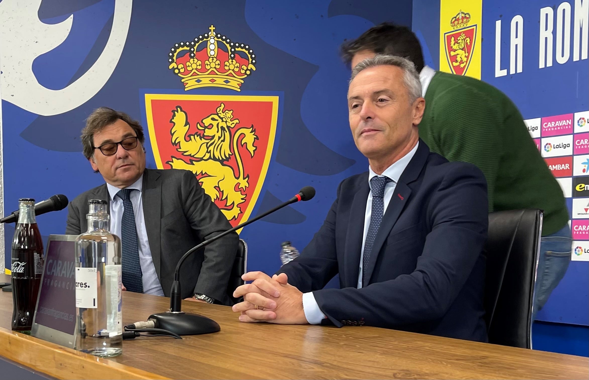 Raúl Sanllehí y Fran Escribá, en la presentación del entrenador valenciano el pasado mes de noviembre