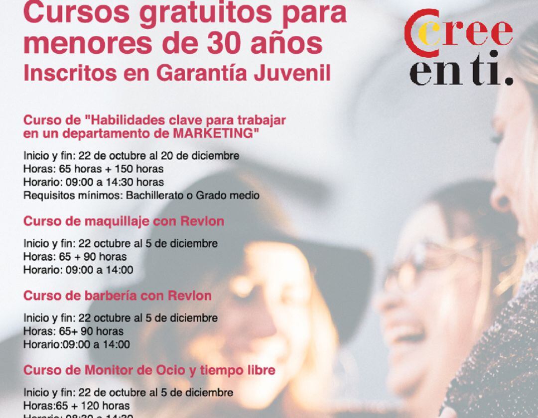 Imagen de promoción de los cursos