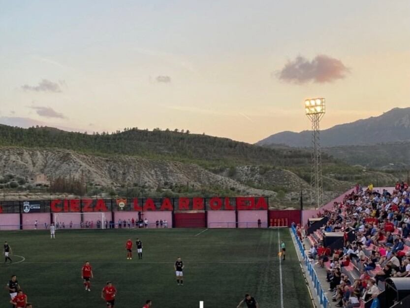 La Arboleja, estadio del CD Cieza, en un encuentro contra el Deportivo Marítimo.