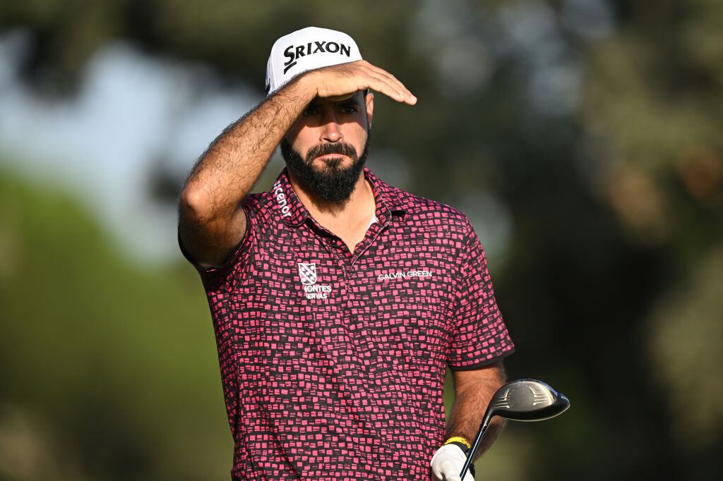MADRID, SPAIN - OCTOBER 07: Santiago Tarrio of Spain looks on at the 12th tee during Day Two of the acciona Open de Espana presented by Madrid at Club de Campo Villa de Madrid on October 07, 2022 in Madrid, Spain. (Photo by Stuart Franklin/Getty Images)