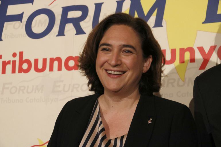 Ada Colau, abans de començar la conferència al Fòrum Europa