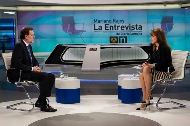 Mariano Rajoy durante su entrevista con Gloria Lomana