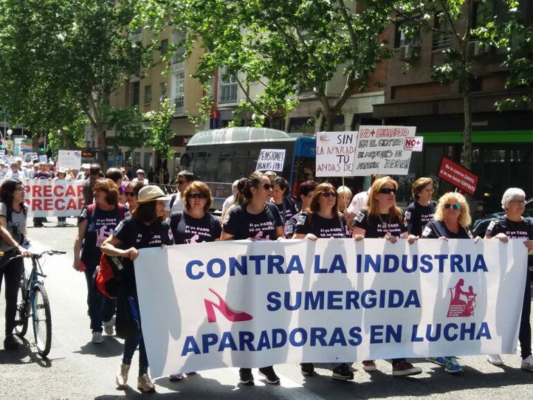 Manifestación Asociación de Aparadoras de Elche 