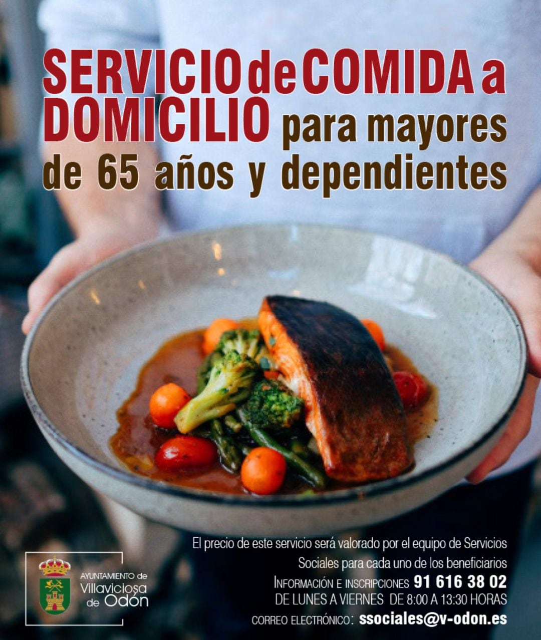 Cartel del servicio de comida a domicilio