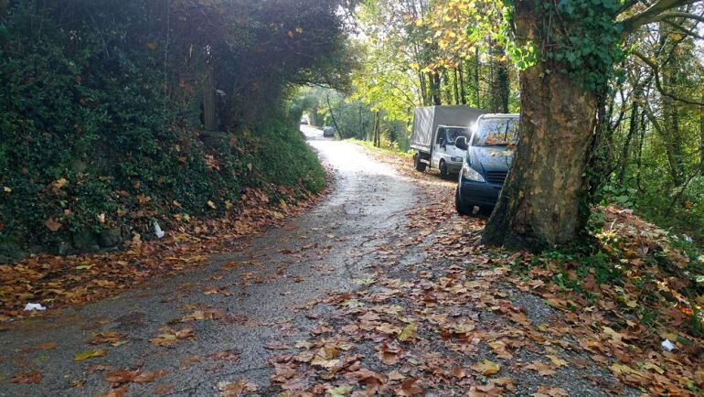 Tramo que se va a reparar entre la ermita de Ama Xantalen e Ibaietako Gaina