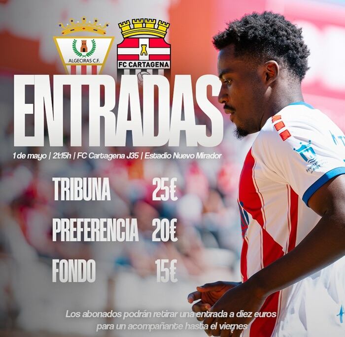 Cartel de entradas del partido