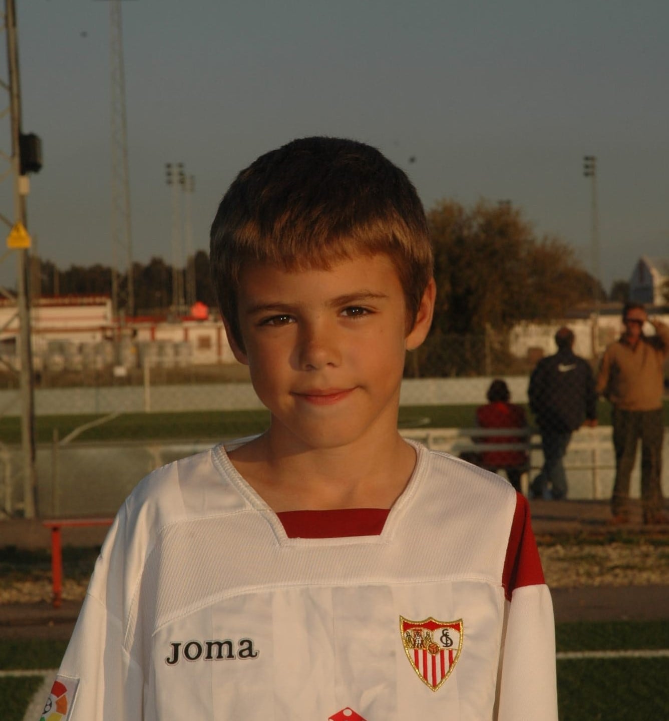 Pozo, cuando era un niño, en las categorías inferiores de su Sevilla del alma.