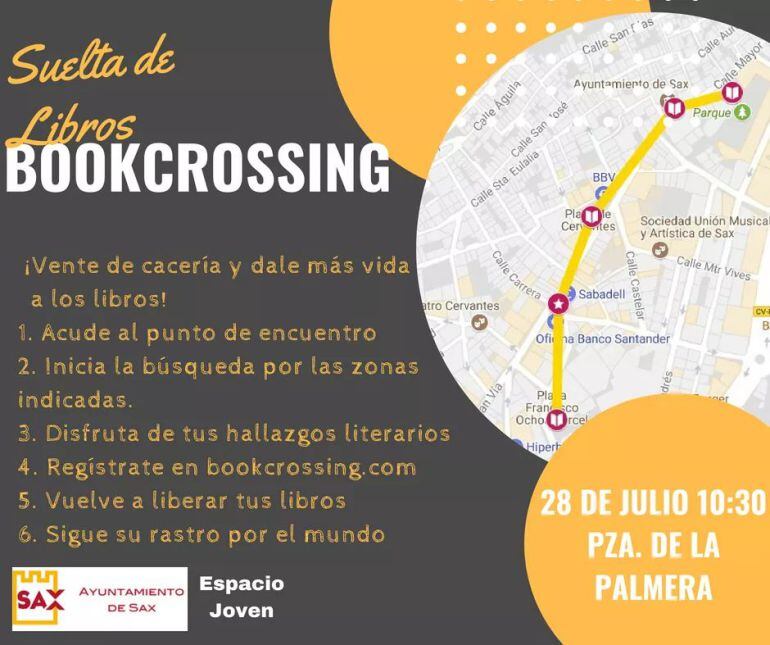 Suelta de libros en Sax