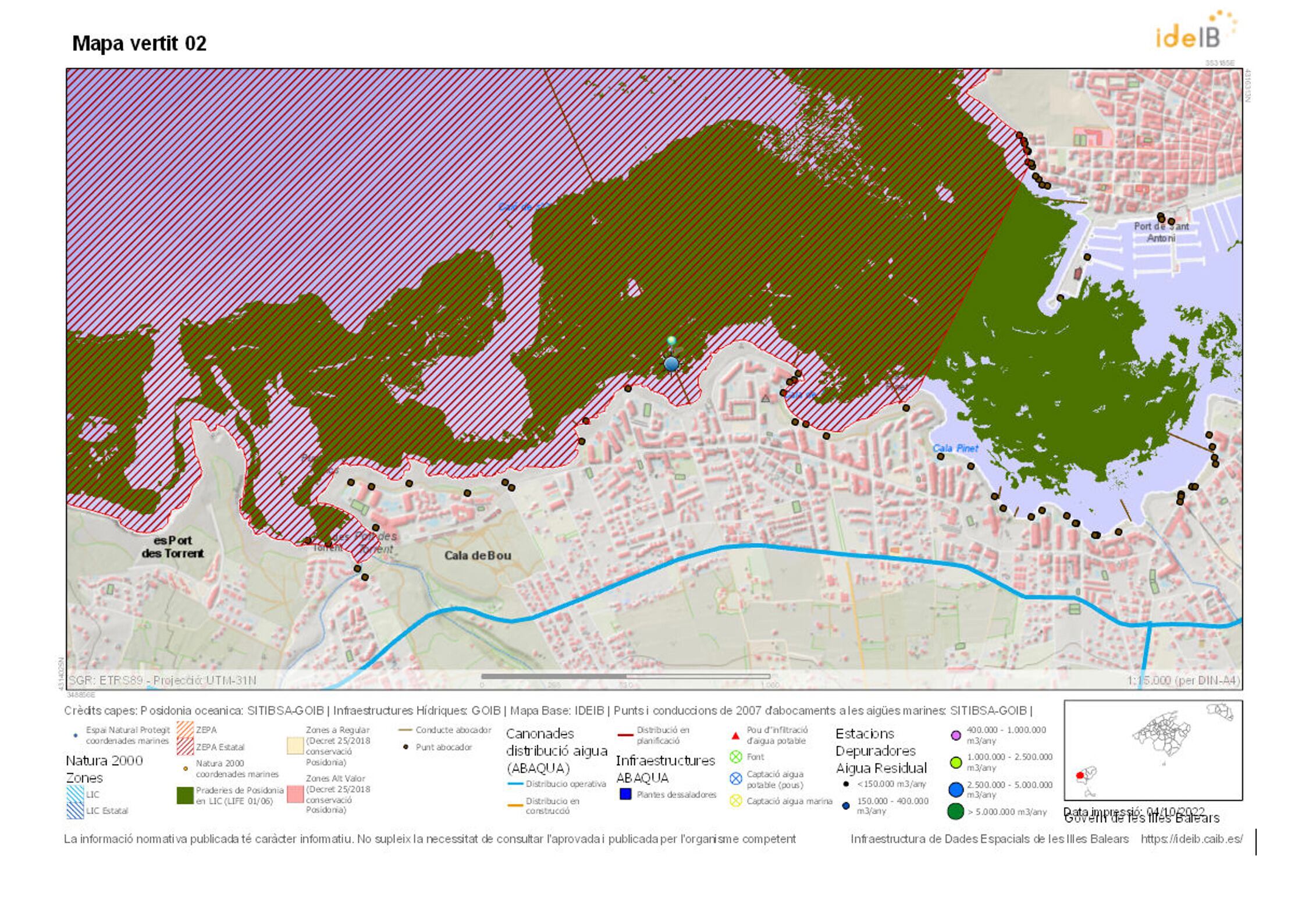 Imagen de la zona afectada por el vertido