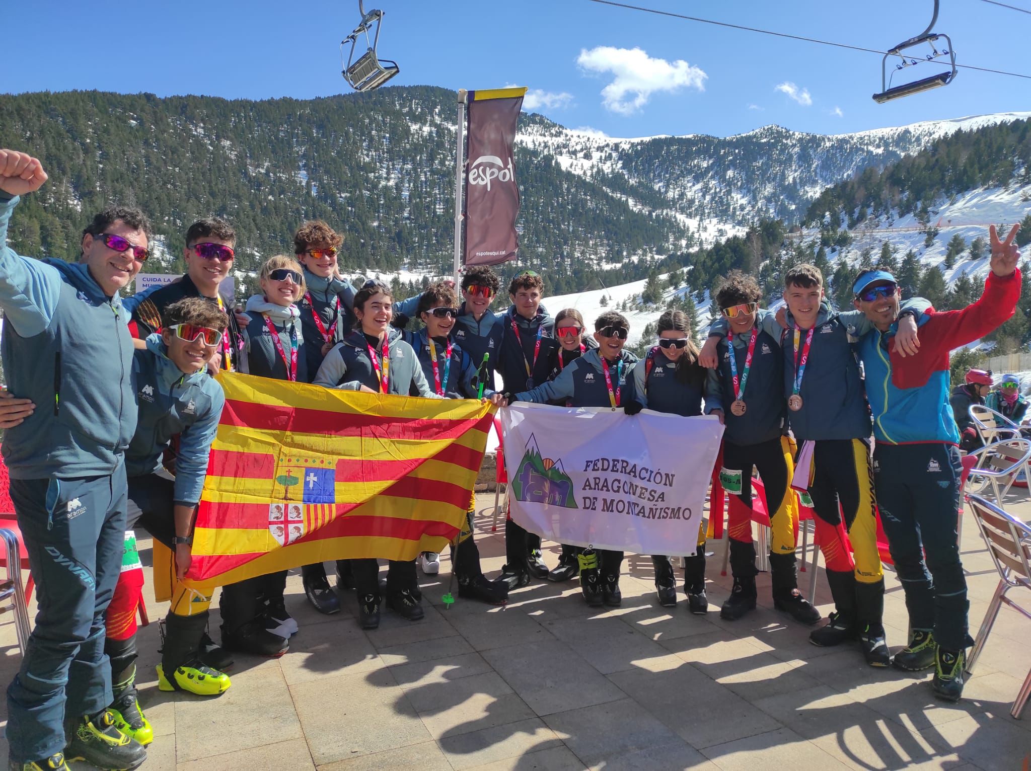 Equipo de Aragón en el nacional por parejas de esquí de montaña