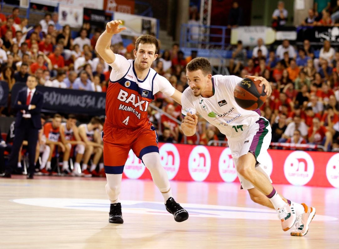 Josh Adams fue el mejor de Unicaja, con 20 puntos