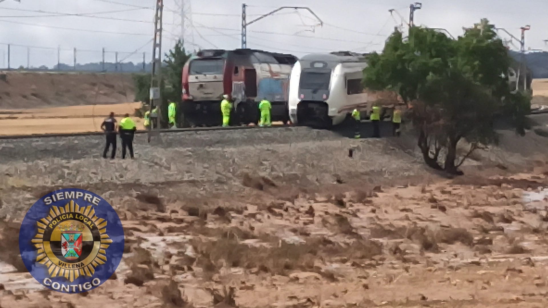 Imágenes del tren accidentado