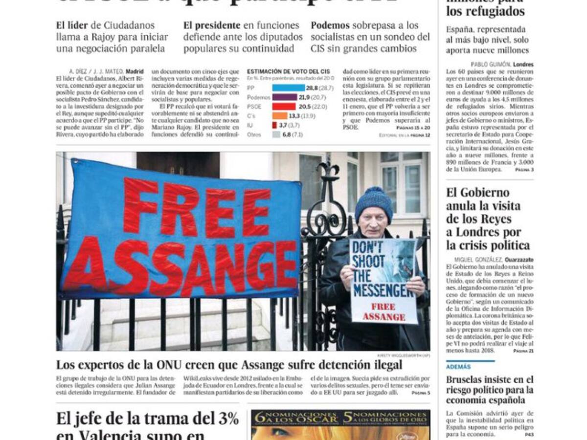 Portadas periódicos 5 de febrero de 2016