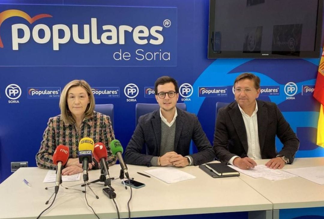 Heredia, Cabezón y Martínez, parlamentarios del PP de Sora.