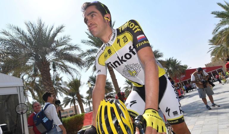 Alberto Contador ha disputado en Abu Dabi su última carrera con el Tinkoff