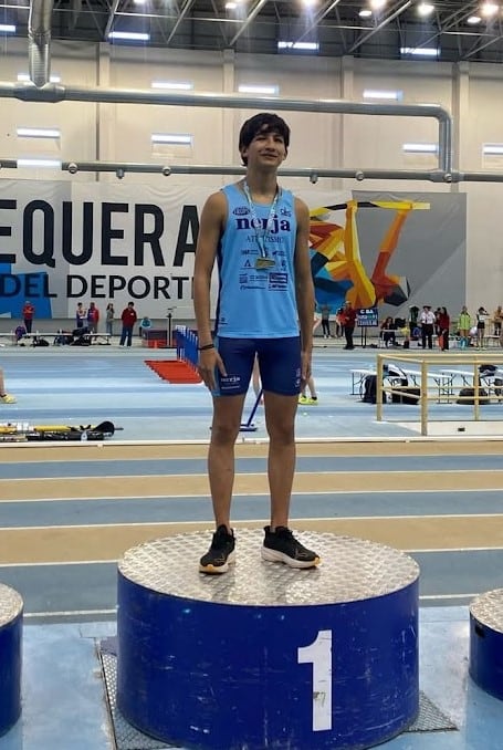 El atleta del Trops Cueva de Nerja Mario Salgado, Campeón de Andalucía en 300 metros