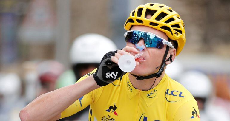 Chris Froome celebra su victoria en el Tour