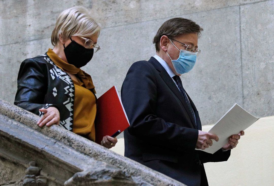 La consellera de Sanidad, Ana Barceló, y el president de la Generalitat, Ximo Puig, en una imagen de archivo