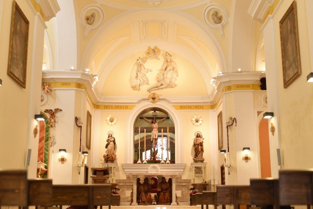 Imagen del interior de la Iglesia del Cristo de Valdepeñas, tras las obras de rehabilitación 