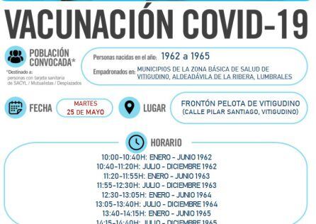 Información de la vacunación de este martes en Vitigudino