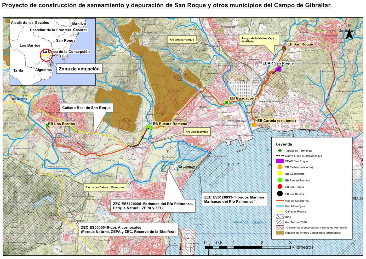 Plano de la EDAR de San Roque