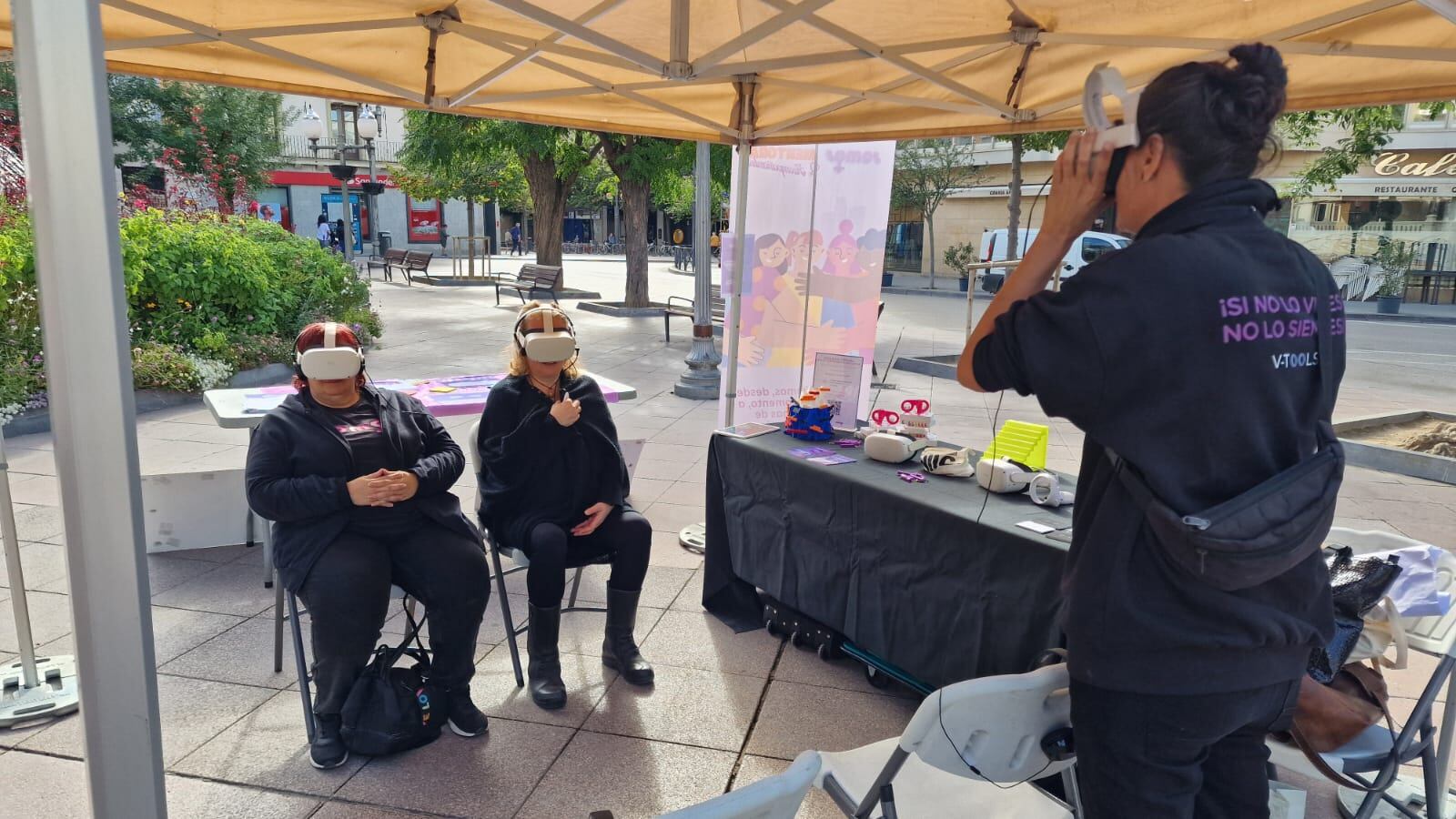 Experiencia inmersiva a través de la realidad virtual celebrada este sábado en Huesca.