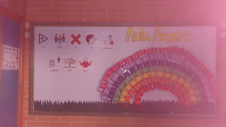 Mural en una de las aulas de un colegio de Educación Especial en la provincia