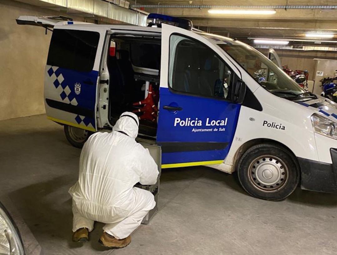 Desinfecció de les instal·lacions de la Policia Local de Salt