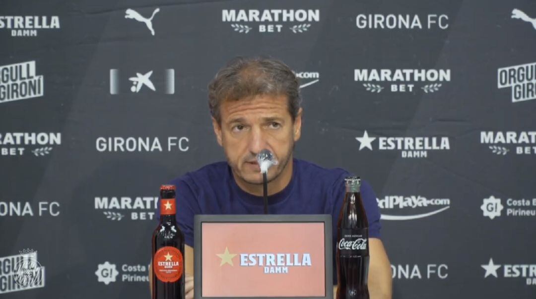 Quique Cárcel durant la compareixença d&#039;aquest migdia.