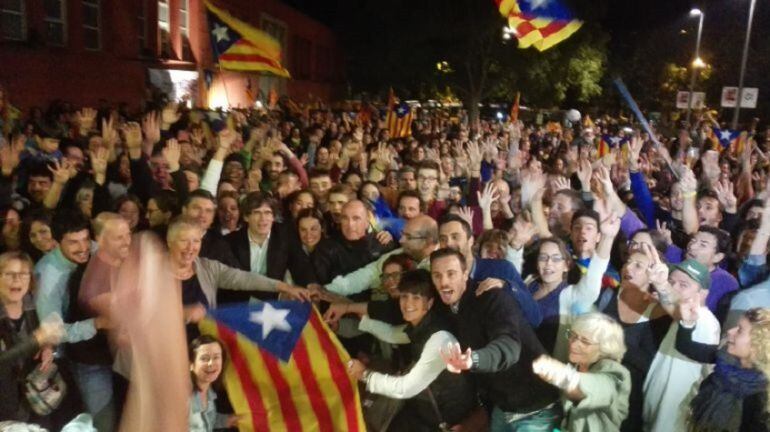 Celebració final de Junts pel Sí i l'ANC.