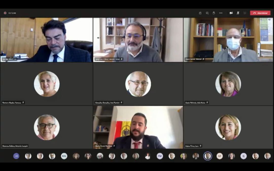 Pantallazo de la sesión del Pleno telemático ordinario de este mes de enero