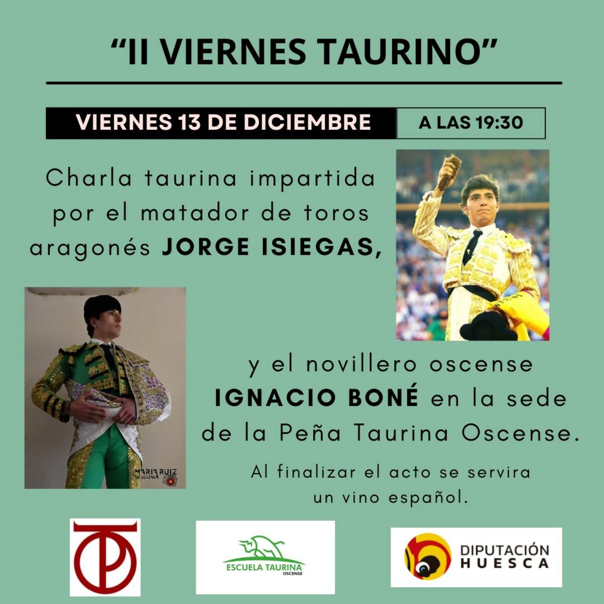 Jorge Isiegas e Ignacio Boné en el II Viernes Taurino