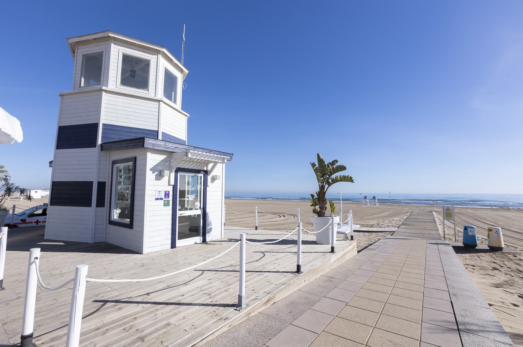 Playa de Gandia el 15 de marzo cuando arrancaba la temporada.