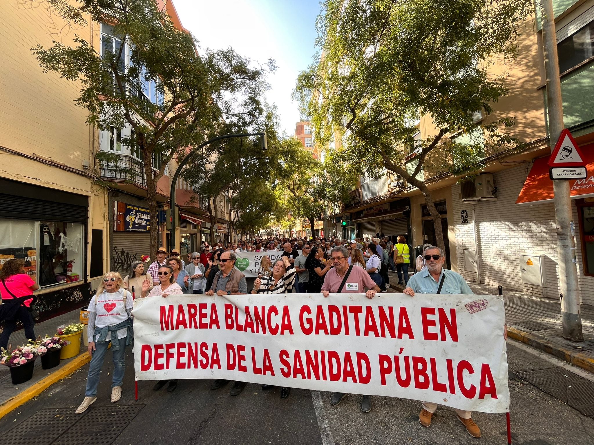 Imagen de la manifestación por la sanidad pública de Cádiz