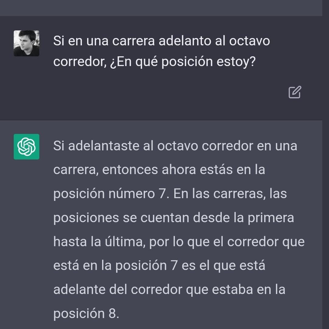 Chat GPT en las carreras.