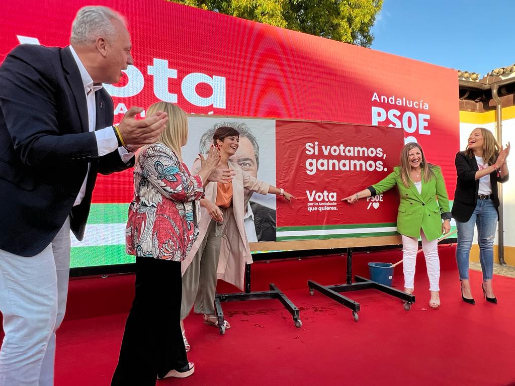 La ministra Isabel Rodríguez en el acto de los socialistas en la Atalaya