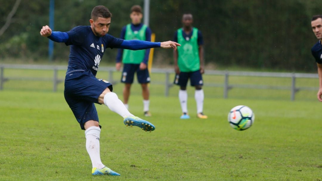 David Rocha en su etapa con el Oviedo.