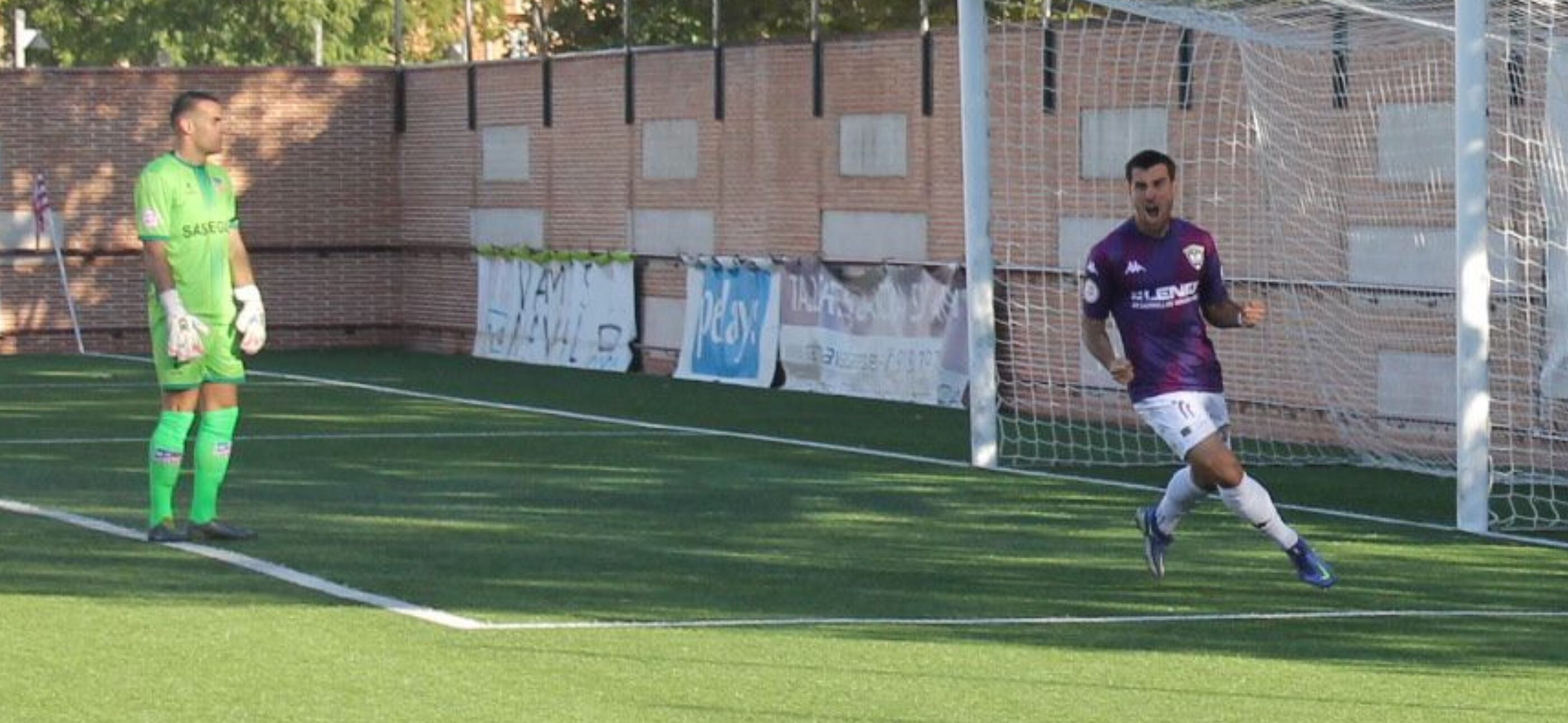 Imagen de Sergi Segura celebrando el 0-2 que logró la pasada temporada.