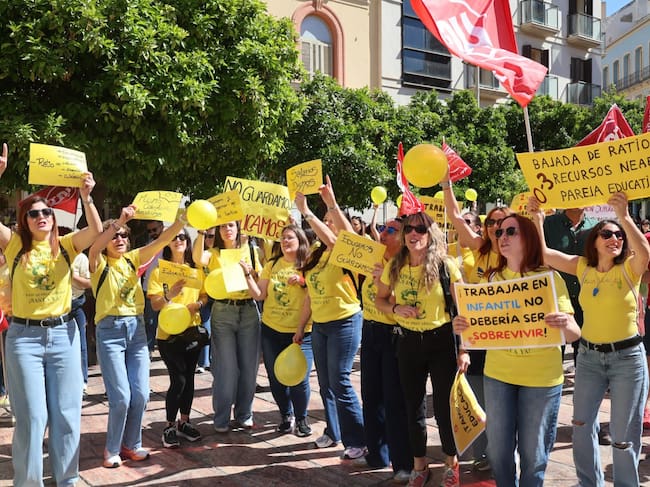 Concentración en Málaga de las educadoras de primer ciclo de Infantil