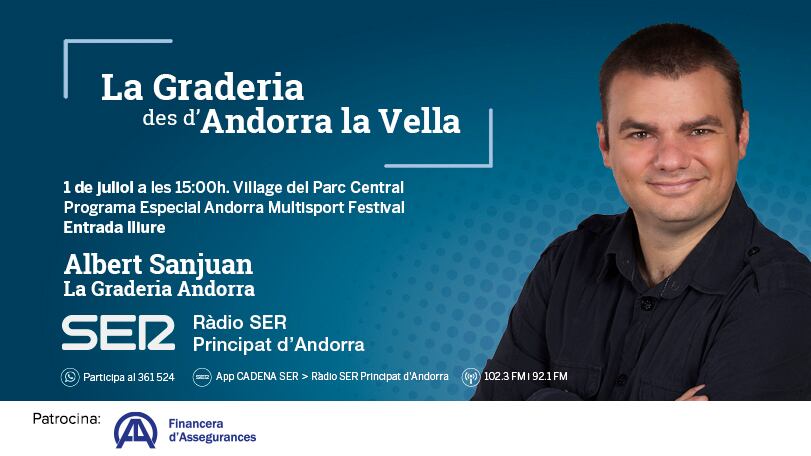 Cartell de la sortida de La Graderia a l'Andorra Multiesport Festival.