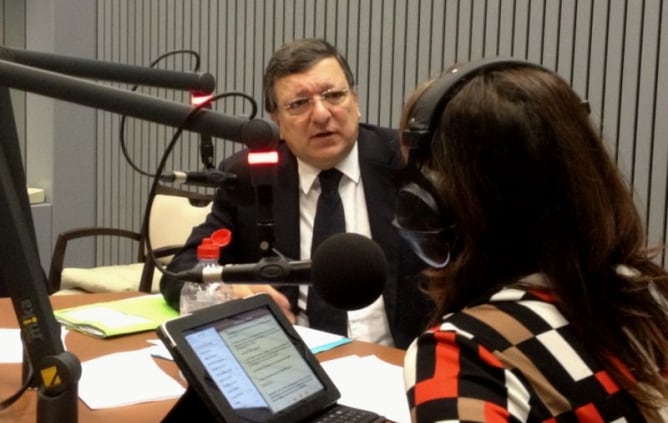 Pepa Bueno entrevista al presidente de la Comisión Europea, José Manuel Durao Barroso, en &#039;Hoy por Hoy&#039;