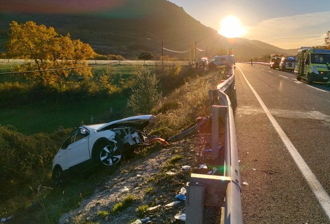 El accidente más grave, con cuatro fallecidos, se produjo en la N-110, en el término municipal de Villatoro