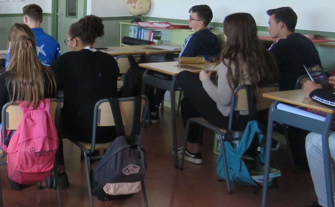 Alumnos de uno de los centros de la localidad ciudadrealeña de Manzanares 