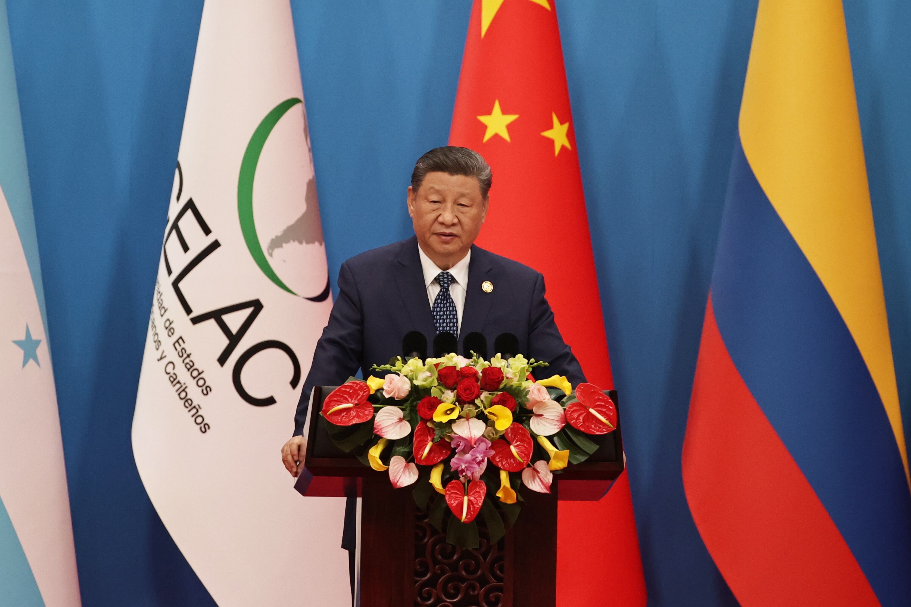 El presidente chino, Xi Jinping, durante la ceremonia inaugural del IV Foro Ministerial de China y la Comunidad de Estados de Latinoamérica y el Caribe (Celac).