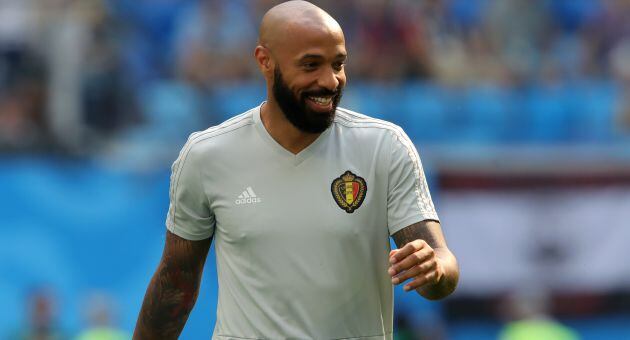 Henry, antes de un partido de Bélgica en el pasado Mundial