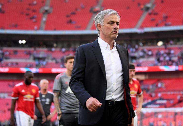 Mourinho durante la final de la FA Cup entre el Chelsea y el Manchester United. 