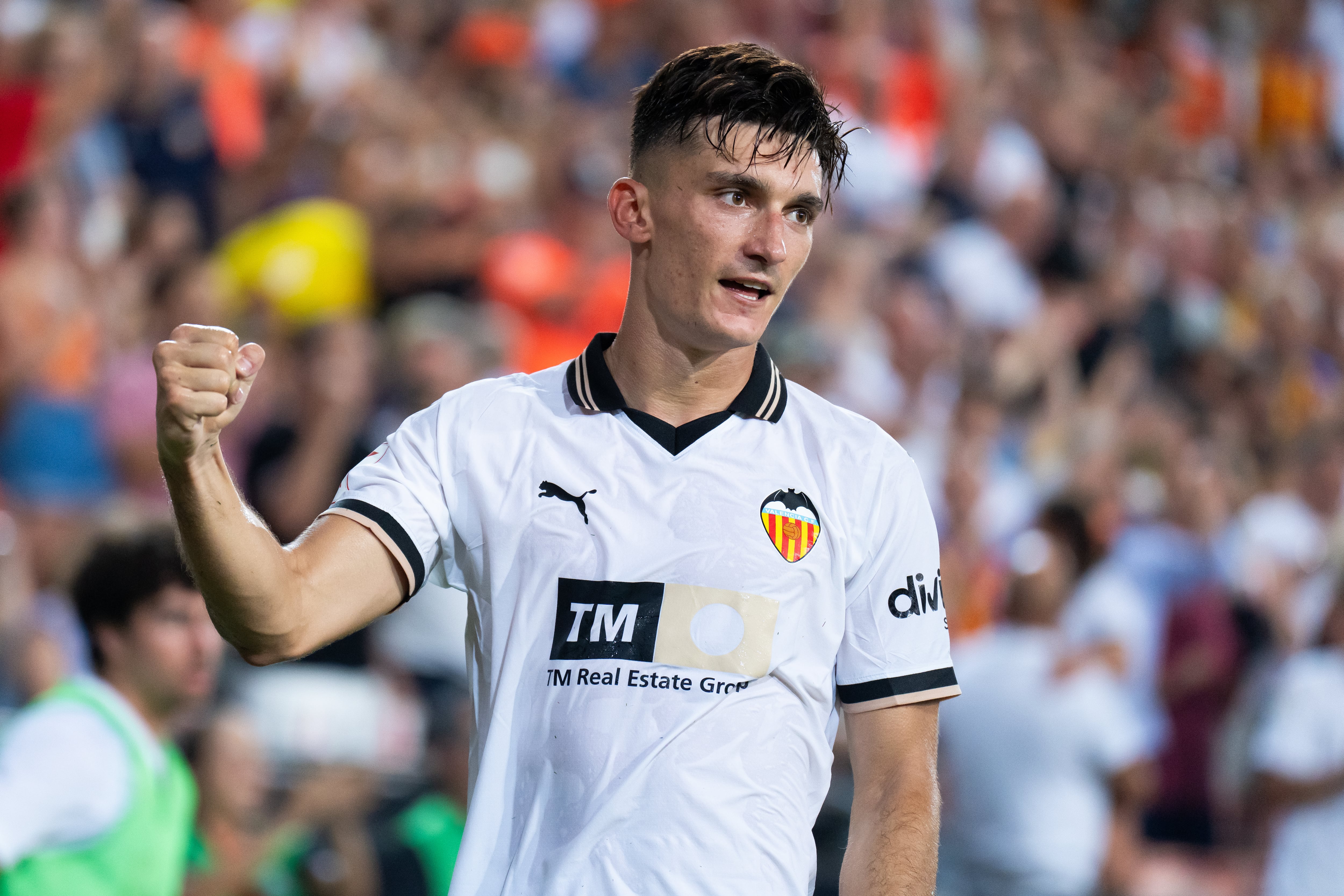 Pepelu, celebrando el gol que consiguió ante la UD Las Palmas