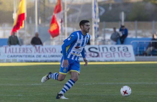 Piña, en un partido de la pasada temporada con la Arandina